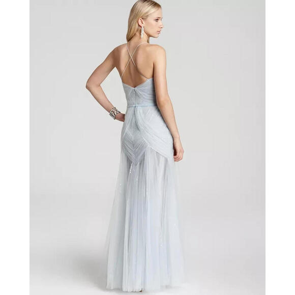 Mignon Vintage Gown Baby Blue Princess Tulle sz 12 NWT $970 Bridal Gala Beaded - Picture 2 of 3